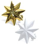 Karnis csipesz fém dekor csillag fehér