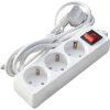 Hosszabító kapcsolós 3-as 1,5m fehér Botec max2300W Hosszabító kapcsolós 3-as 1,5m fehér Botec max2300W